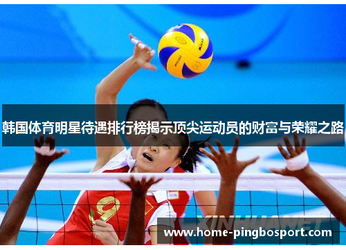 韩国体育明星待遇排行榜揭示顶尖运动员的财富与荣耀之路